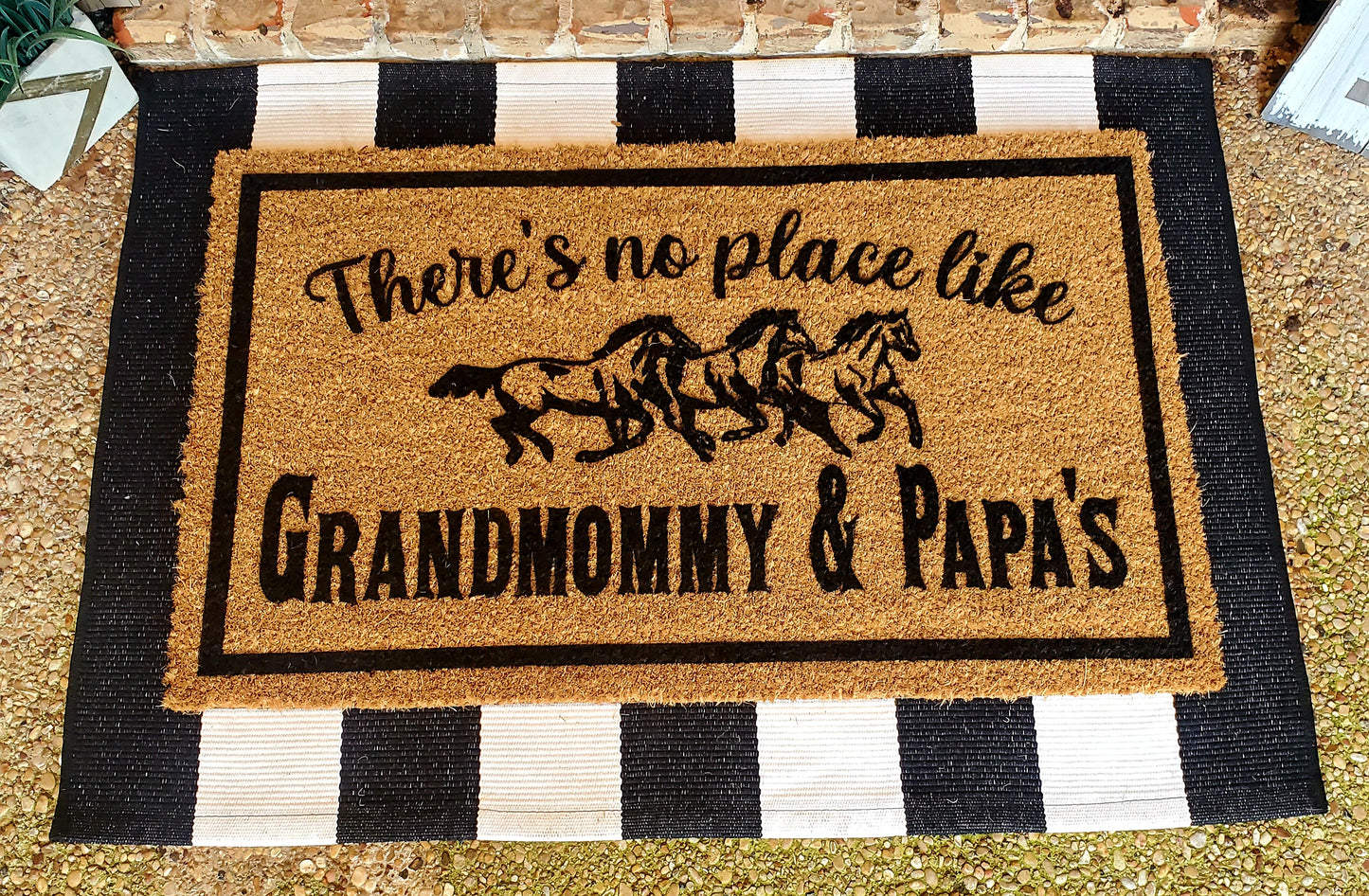 Horses "No Place Like" Doormat
